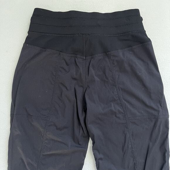 Lululemon Dance Studio Women Black Full Length Drawstring Unlined Track Pants 4 - Picture 8 of 9